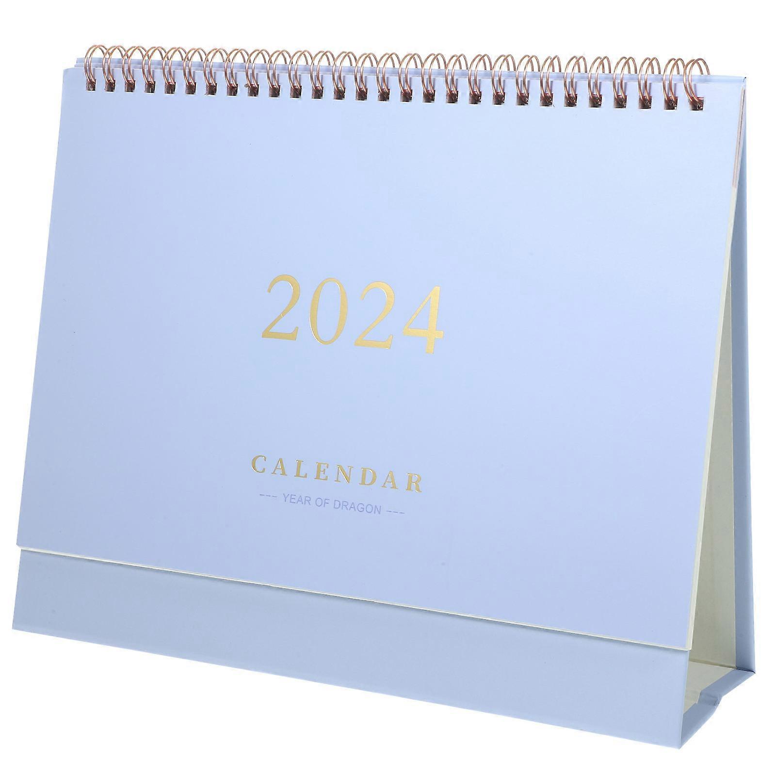 Delicate Desktop Calendar 2024 Effective Daily Planning Scheduling For Adults At Home Office School 25.50X21.00X8.00CM 1Set