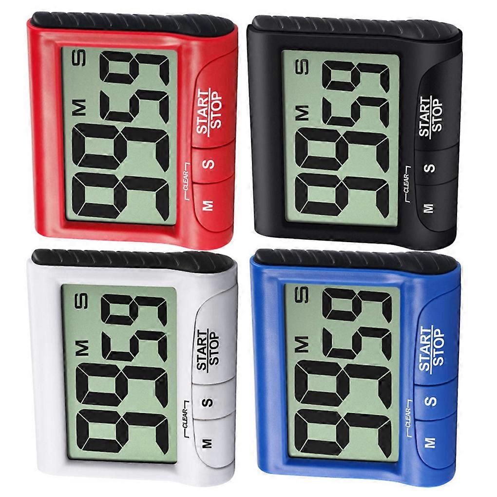 4 Pieces Kitchen Timer Digital Kitchen Cooking Timers Visual Timer Magnetic Clock for Cooking Digital Timer Digital