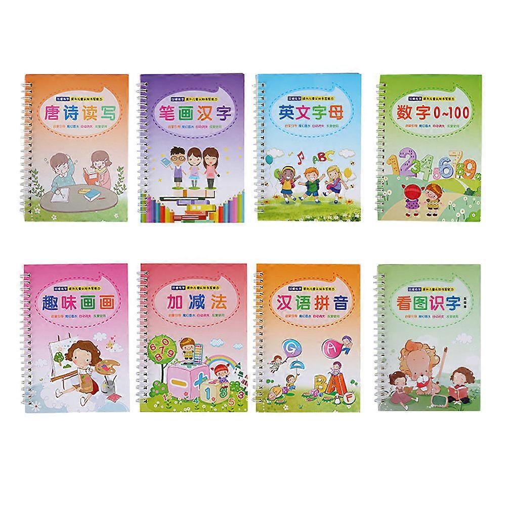 Groove Copybook for 24Pcs Chinese English Writing Practice Book Beginners