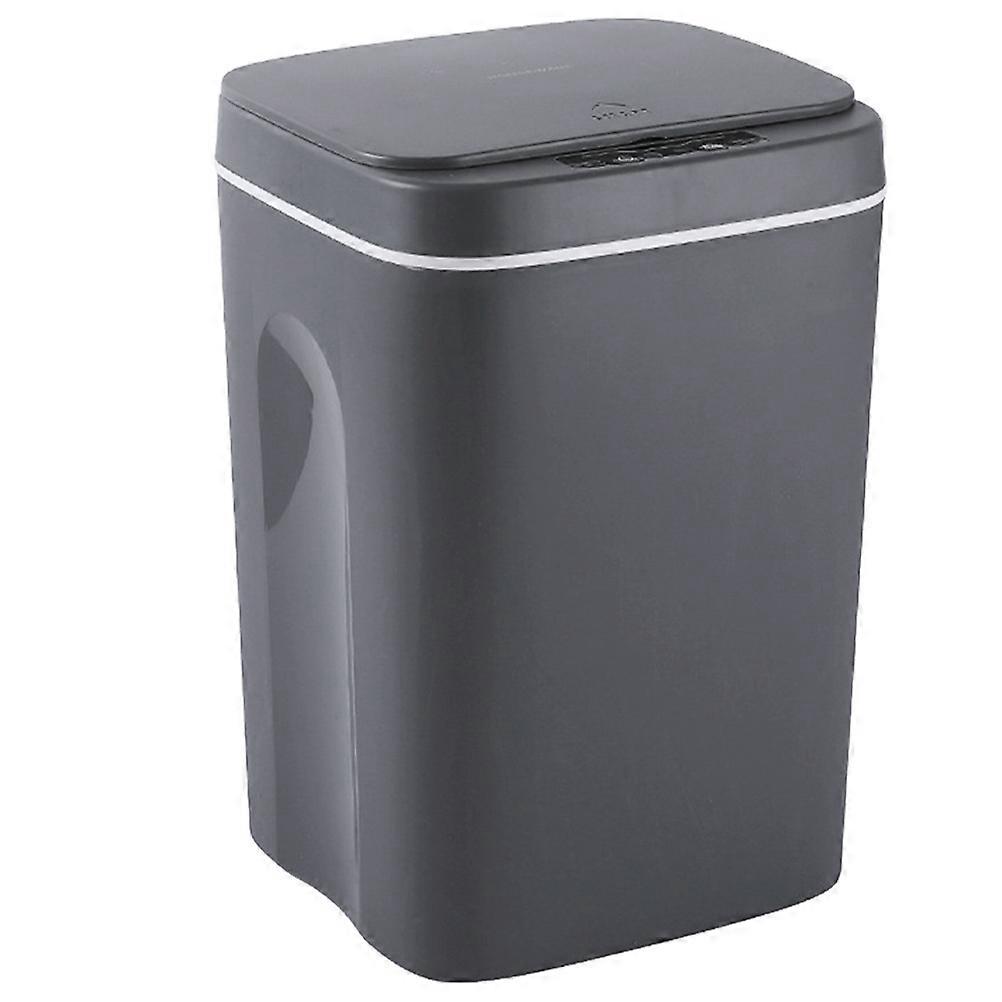 Induction Opening Trash Can Grey Kitchen Garbage Bin for Home Users with Energy Saving 1Set