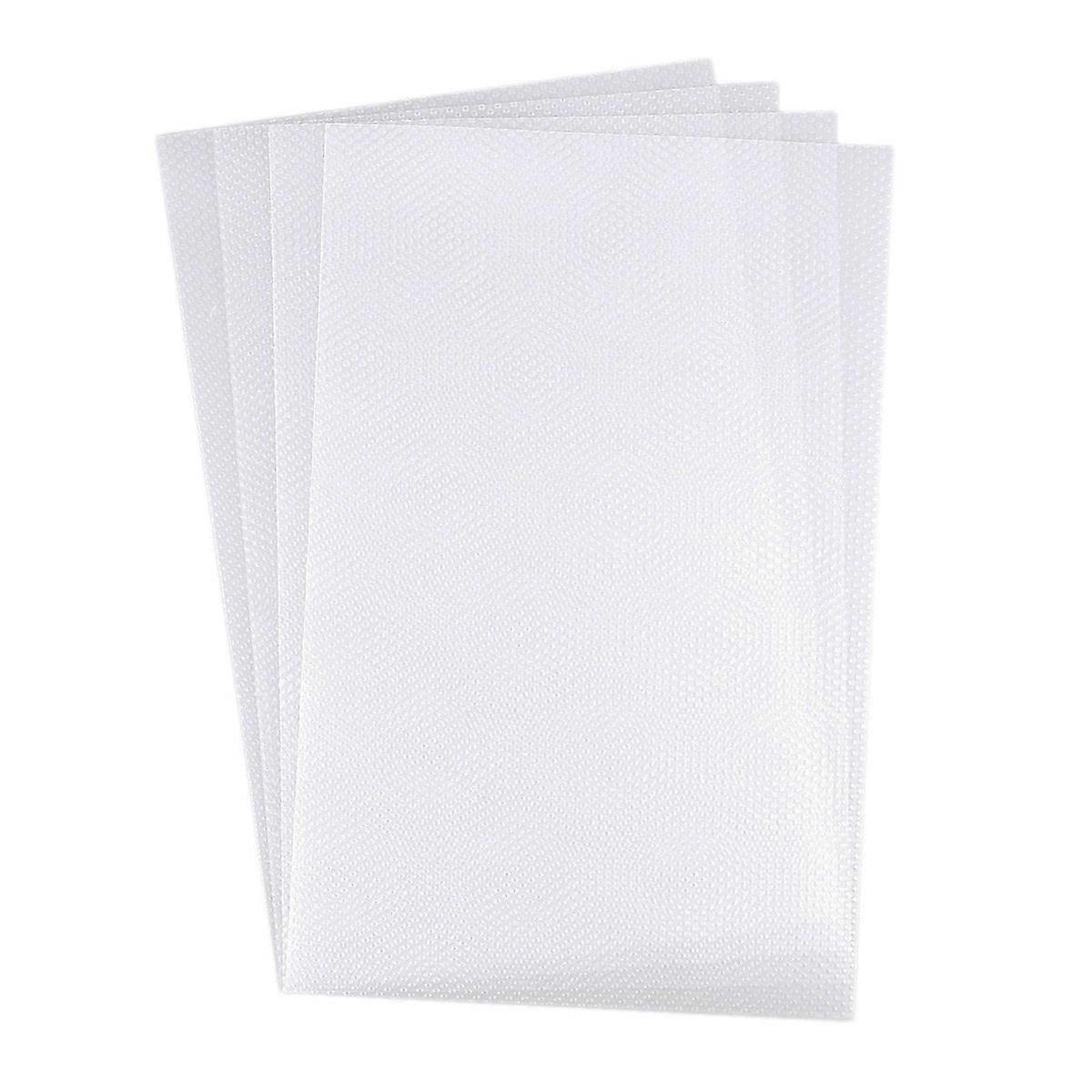 Refrigerator Shelf Liner Drawer Mat for Food Keeping 16Pcs Transparent White