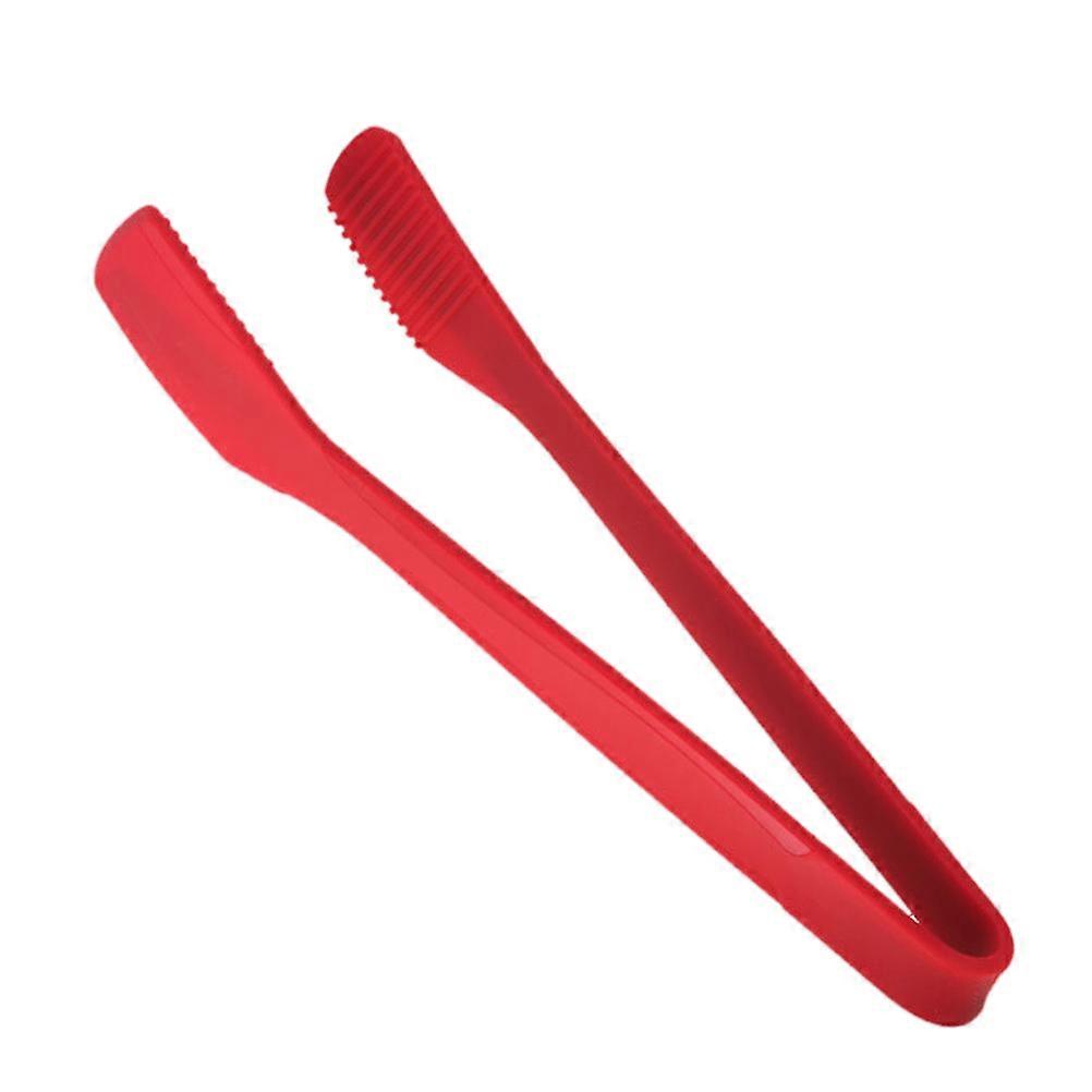 Food Serving Tong for Kitchen Use 3Pcs Practical Red Food Clamp