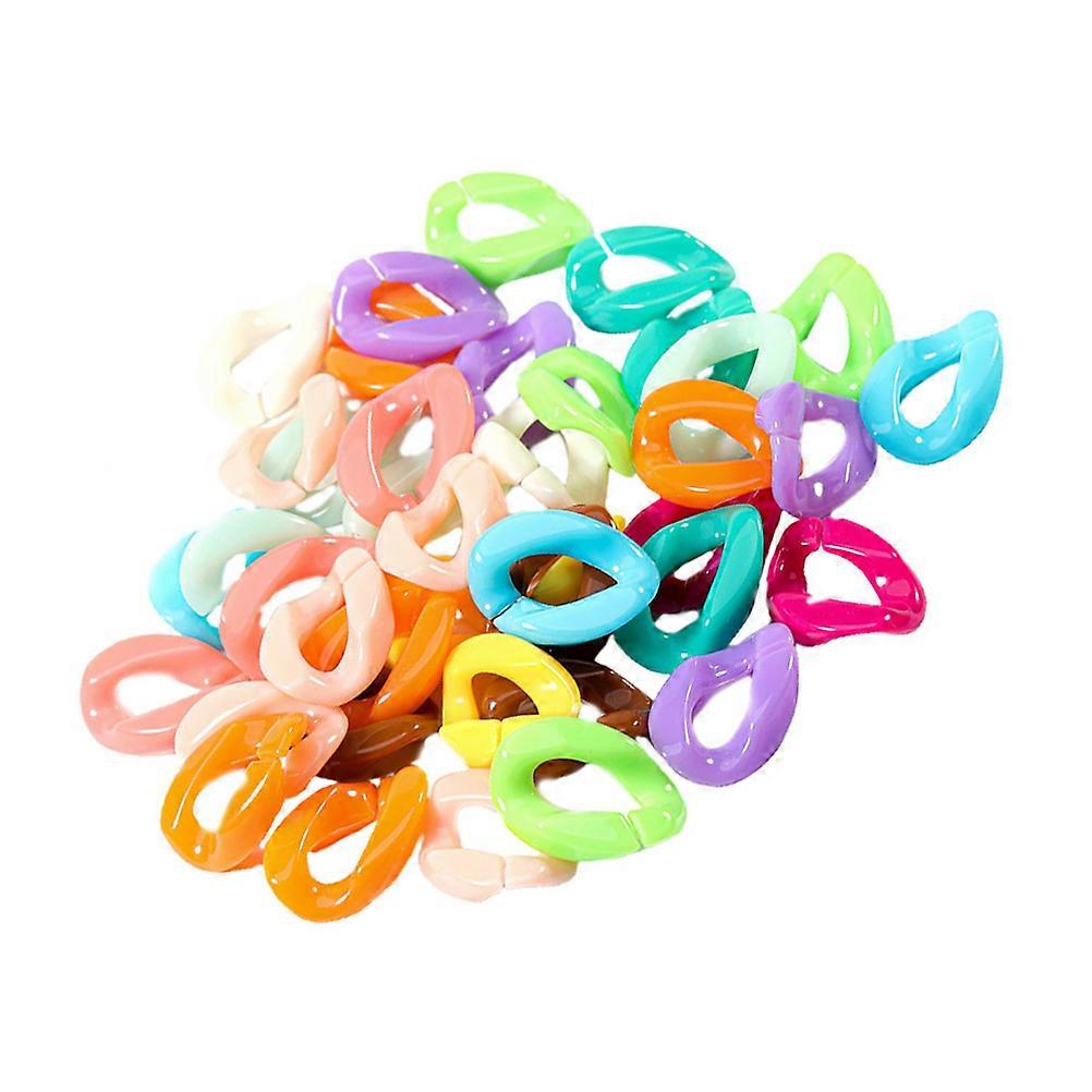Colorful Clip Hooks Plastic Chain Links for Jewelry Making with 150Pcs DIY Set
