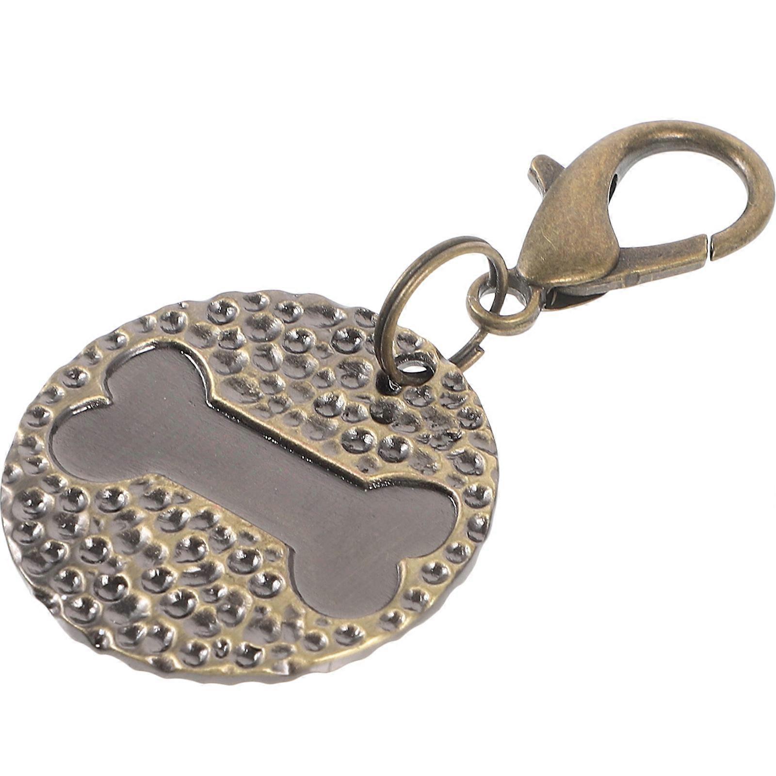 Pet ID Tag Metal Cat Tag Round Anti-Lost Tag 1Pack