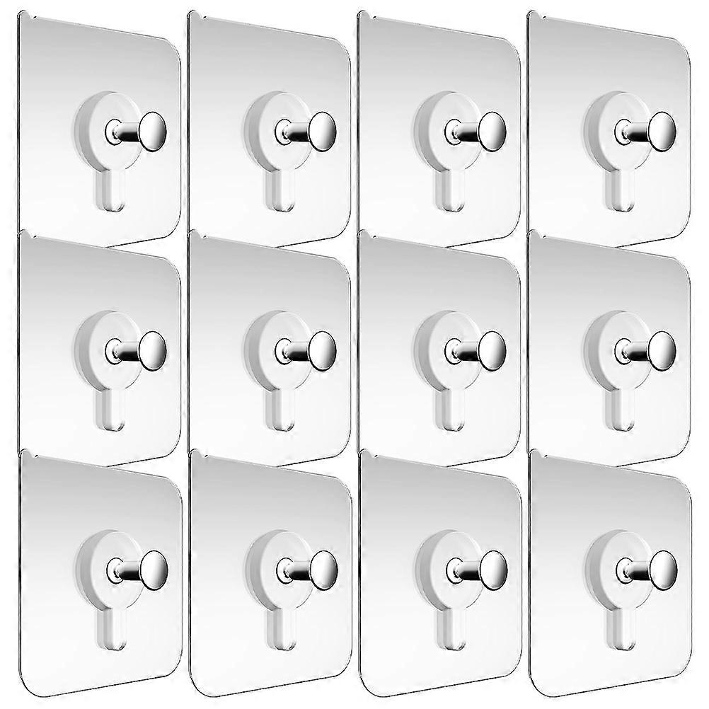Adhesive Picture Hangers Wall Hooks for Photo Hanging 80Pcs Transparent Set