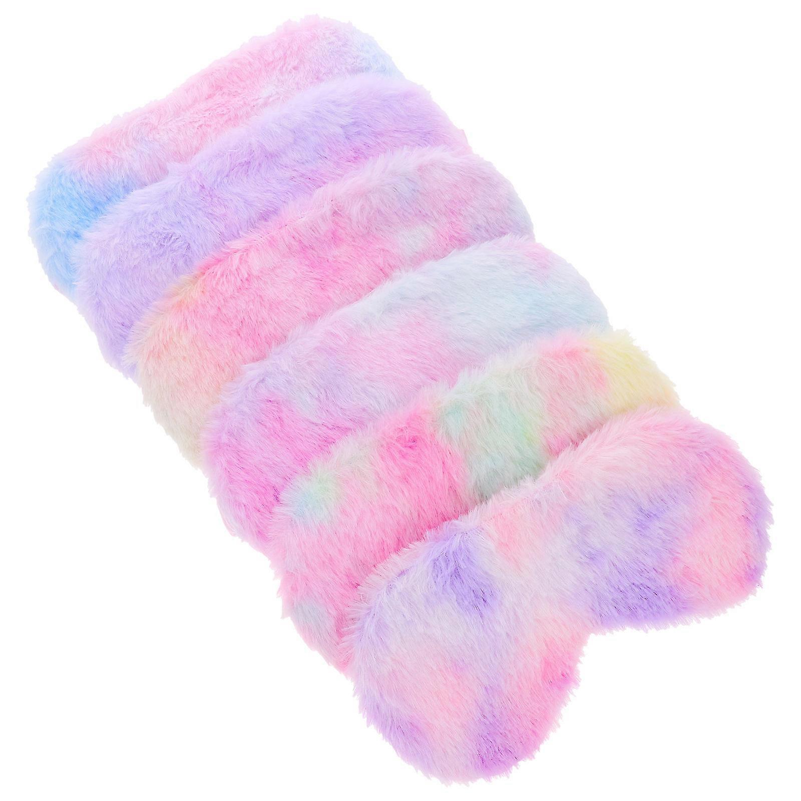 30 Pcs Plush Eye Masks Furry Sleep Masks For Adults And Kids In Multi Color For Travel And Families With Light Blocking Function