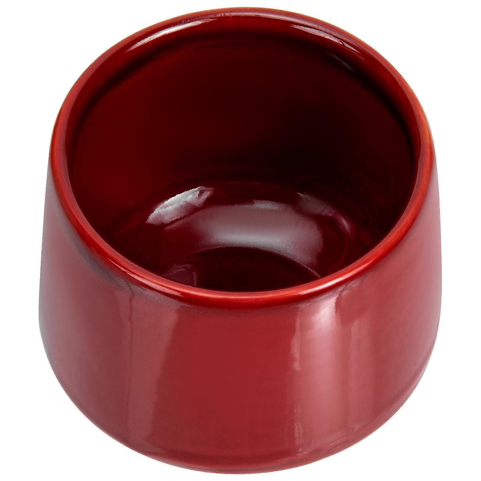 Ceramic Coffee Drinking Mug for Home 2Pcs Heat-Resistant Tea Serving Cup Red