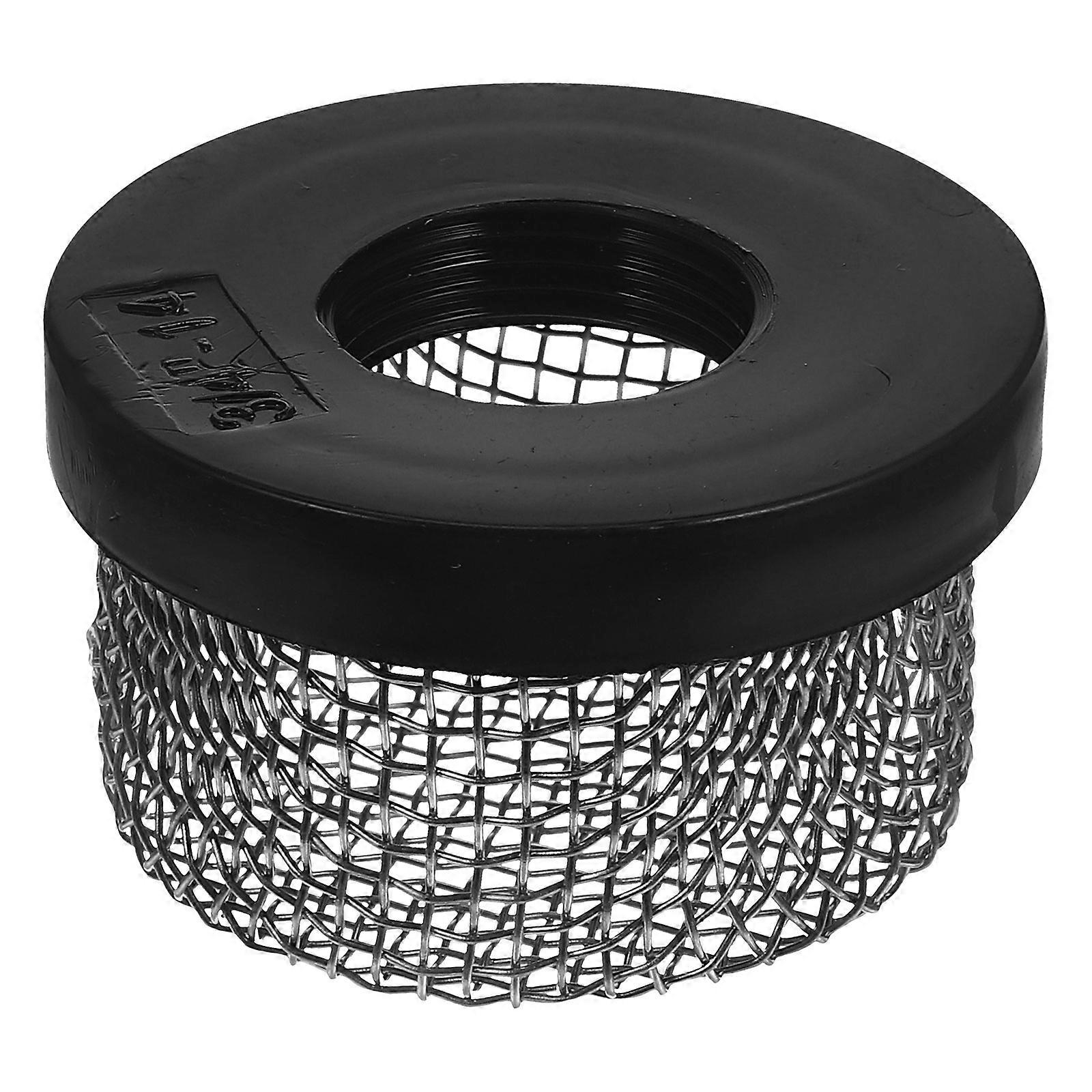 Pool Filter Air Vent Strainer Replacement 2Pcs Black Stainless Steel Plastic