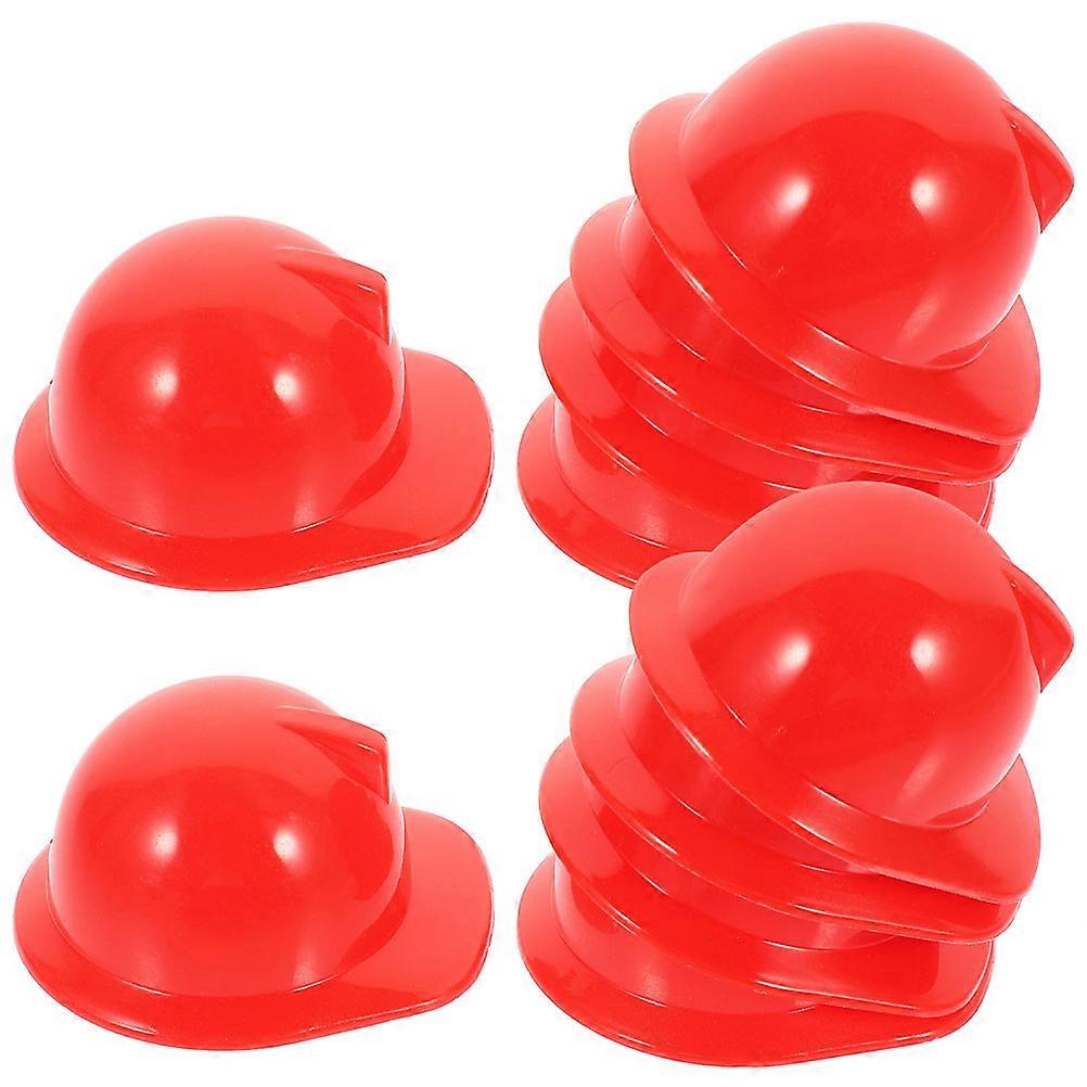 Miniature Plastic Construction Hat for Doll Dress Up 50Pcs