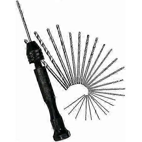 26 Pieces Mini Hand Drill, Manual Drill, Twist Drill Bits Hand Drill Mini Hand