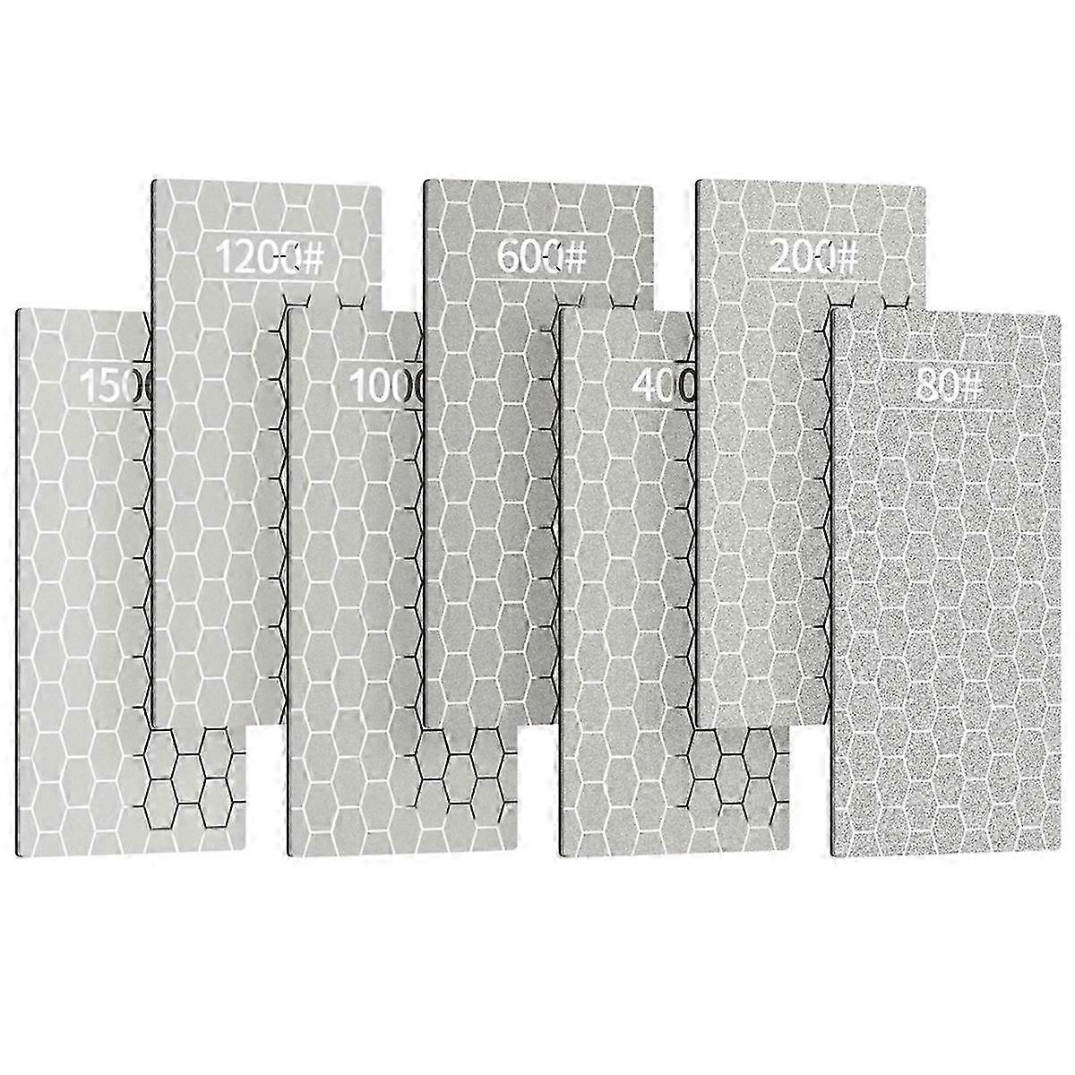 7pcs Diamond Sharpening Stones,knife Sharpener Stone Grit Diamond Sharpener Plate For Kitchen Outdoo