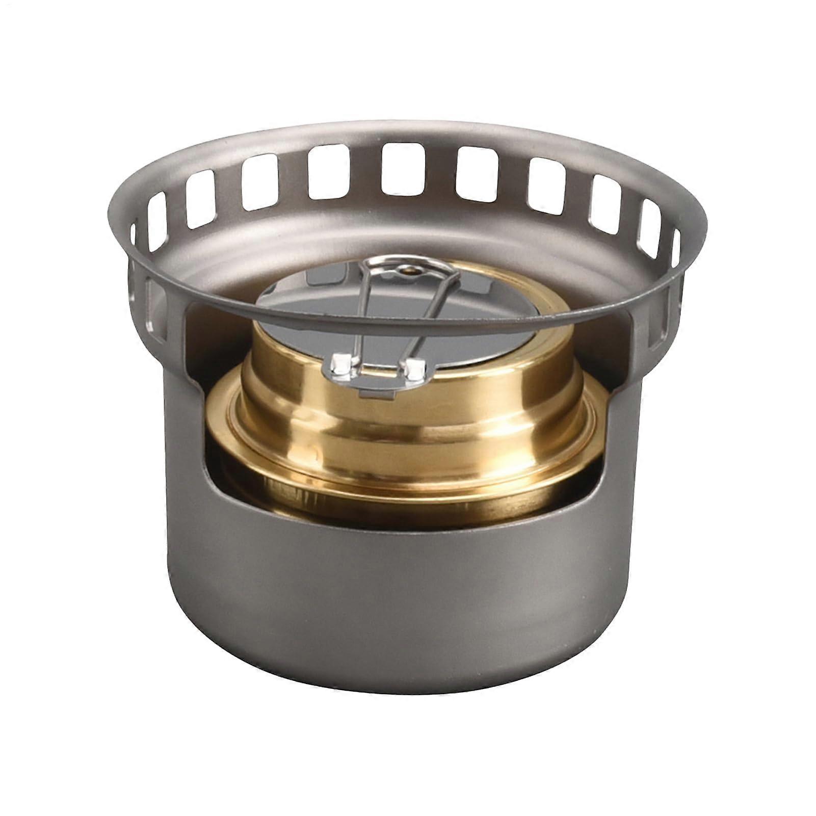 Titanium Camping Cook Alcohol Stove For Camping Windproof Cooker Model