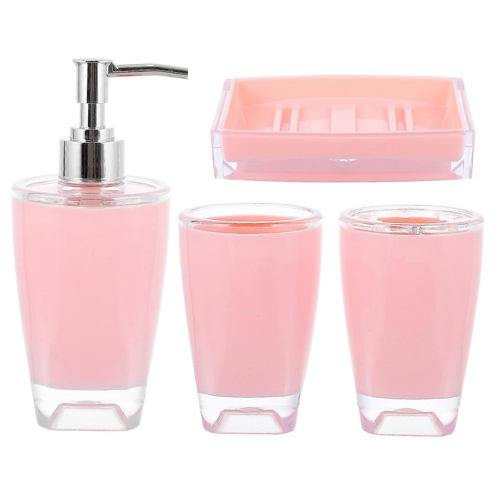 1 Set 4Pcs Bathroom Supply Kit Bathroom Accessory Kit Home Bath Supply Set