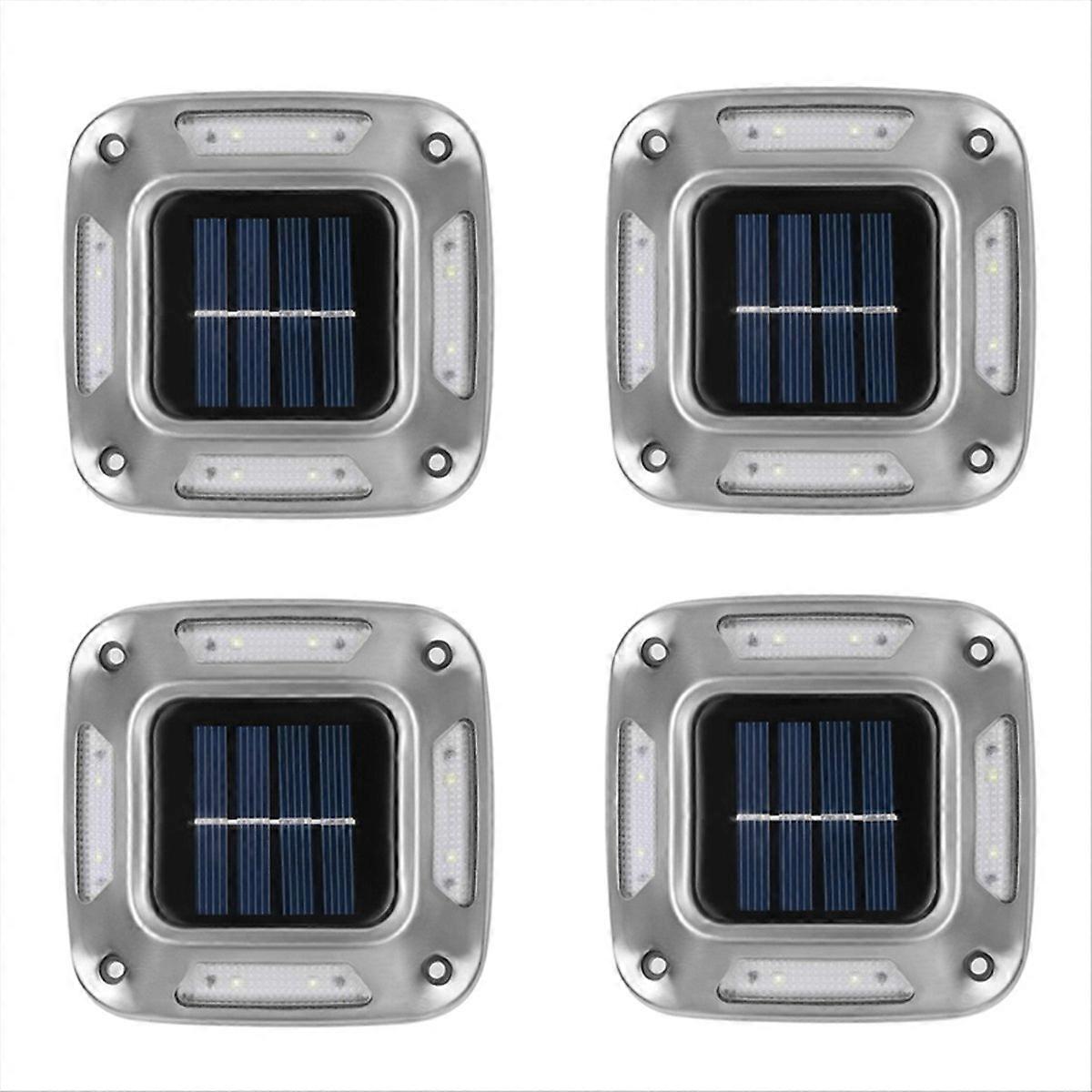 4pcs 8 LEDs Solar Ground Light Solar Light