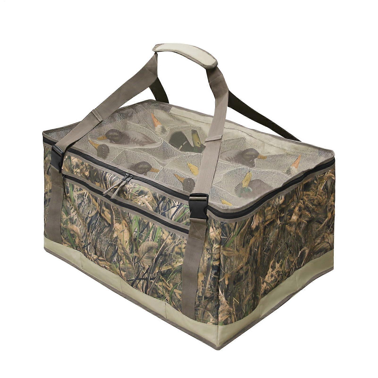 Slotted Lure Bag DuckHunting, 12Slot, Padded, Adjustable Shoulder Strap, Bottom Drains, Camouflage, Size Small