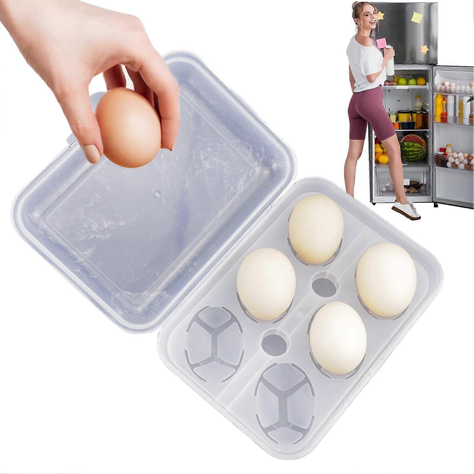 Egg Container 6Grid Clutch Storage With Round Bottom ShockAbsorbing For Camping Picnic Travel Refrigerator Kitchen