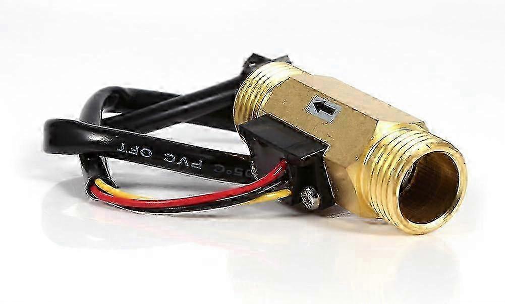 25-26 WJTG Water Flow Sensor Flow Meter Water Flow Switch 60mm G1/2 in Copper Wire Liquid Meter 1-30L/minJ