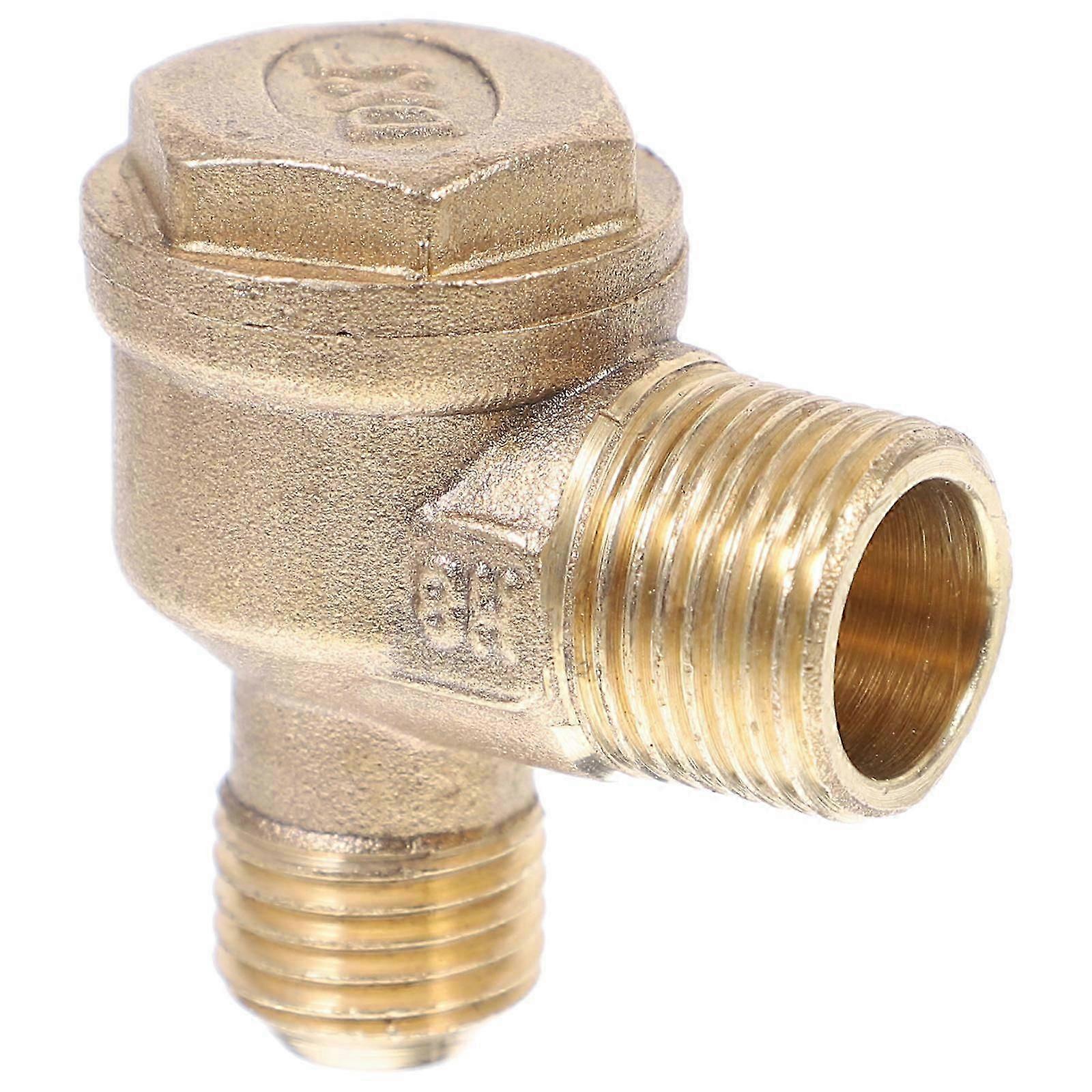 Air Compressor Check Valve 2-Port Brass Fitting For Pipeline Connection Industrial Use 4.00X3.80X3.50CM 1Pack