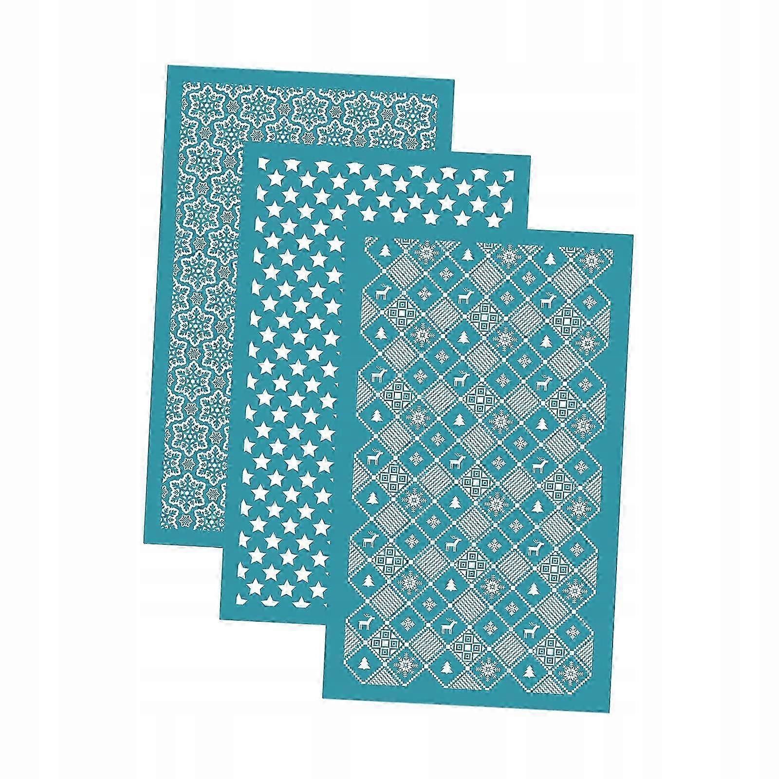3 Pieces Silk Screen For Polymer Clay Pattern