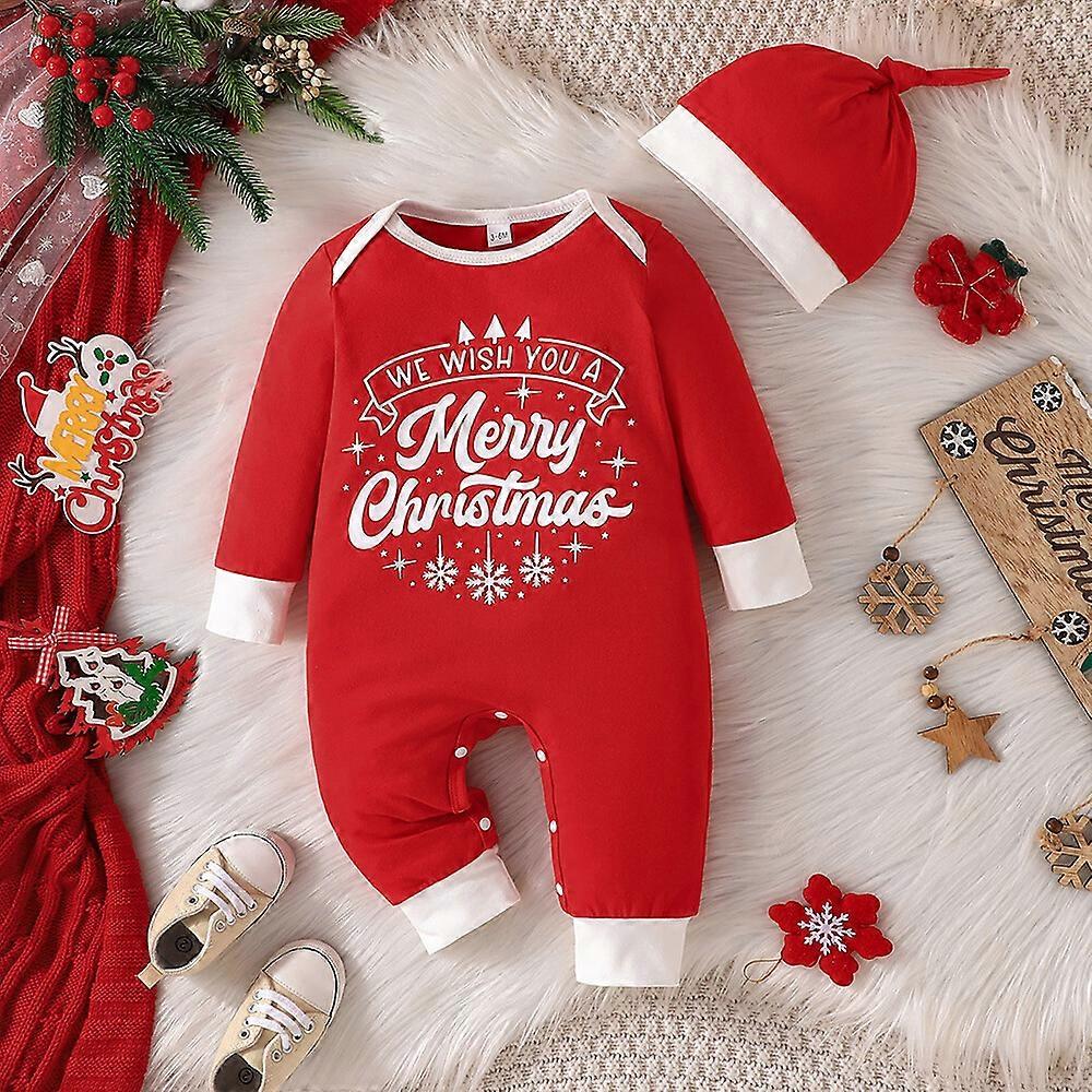 Newborn Infant Baby Boy Girls Christmas Overall Romper Bodysuit Jumpsuit Clothes