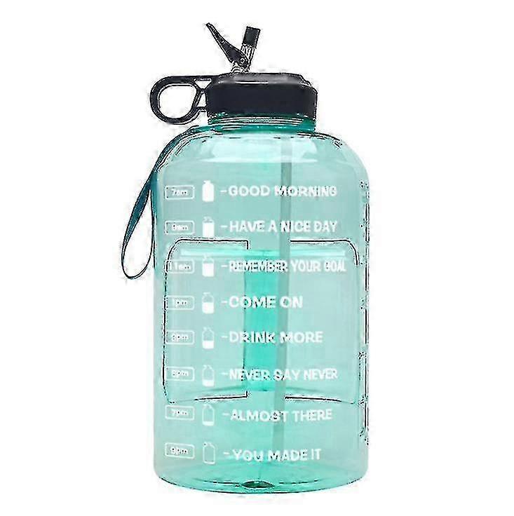 3.78l Large Water Bottle Hydration With Motivational Time Marker Reminder