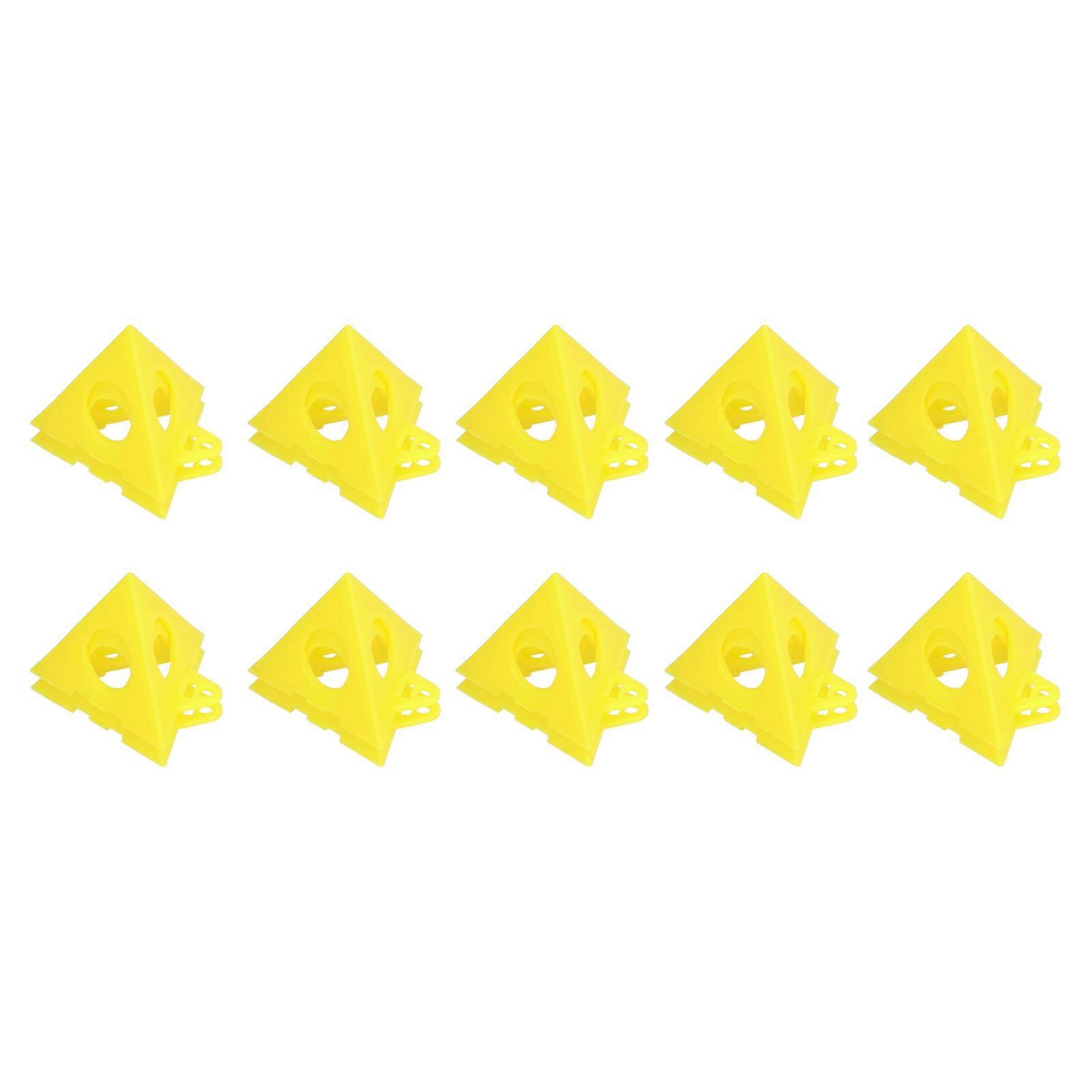 20Pcs Cone Support Stand Pyramid Riser Plastic Set Kit for Canvas Cabinet Door Yellow