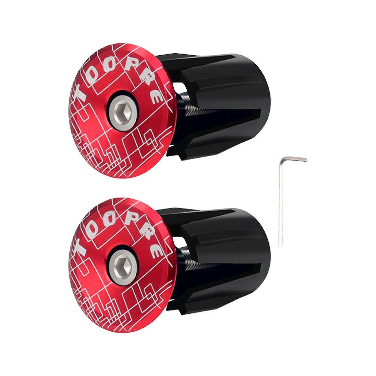 Universals Bicycles Handlebars End Plugs With Sealing Rings Multiple Color for Enhancing Grip Protecting  Red