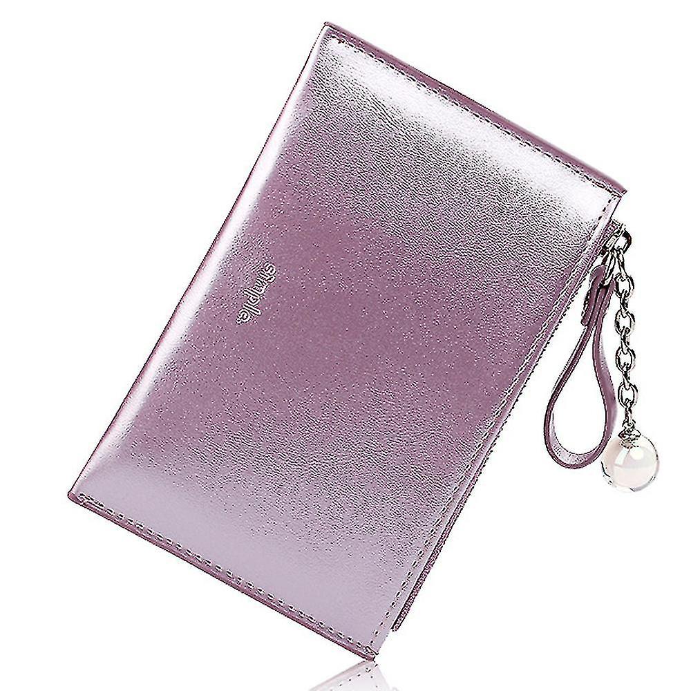 Hair Combs Multifunctional Mini Pearlescent Laser Creative Coin Purse Purple