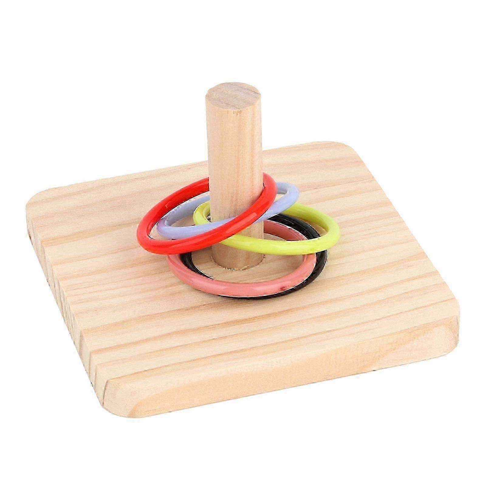 Bird Desktop Stacking Toy Parakeet Intelligence Training Game for Finch Parrot Desktop Ringtoss Cockatiels