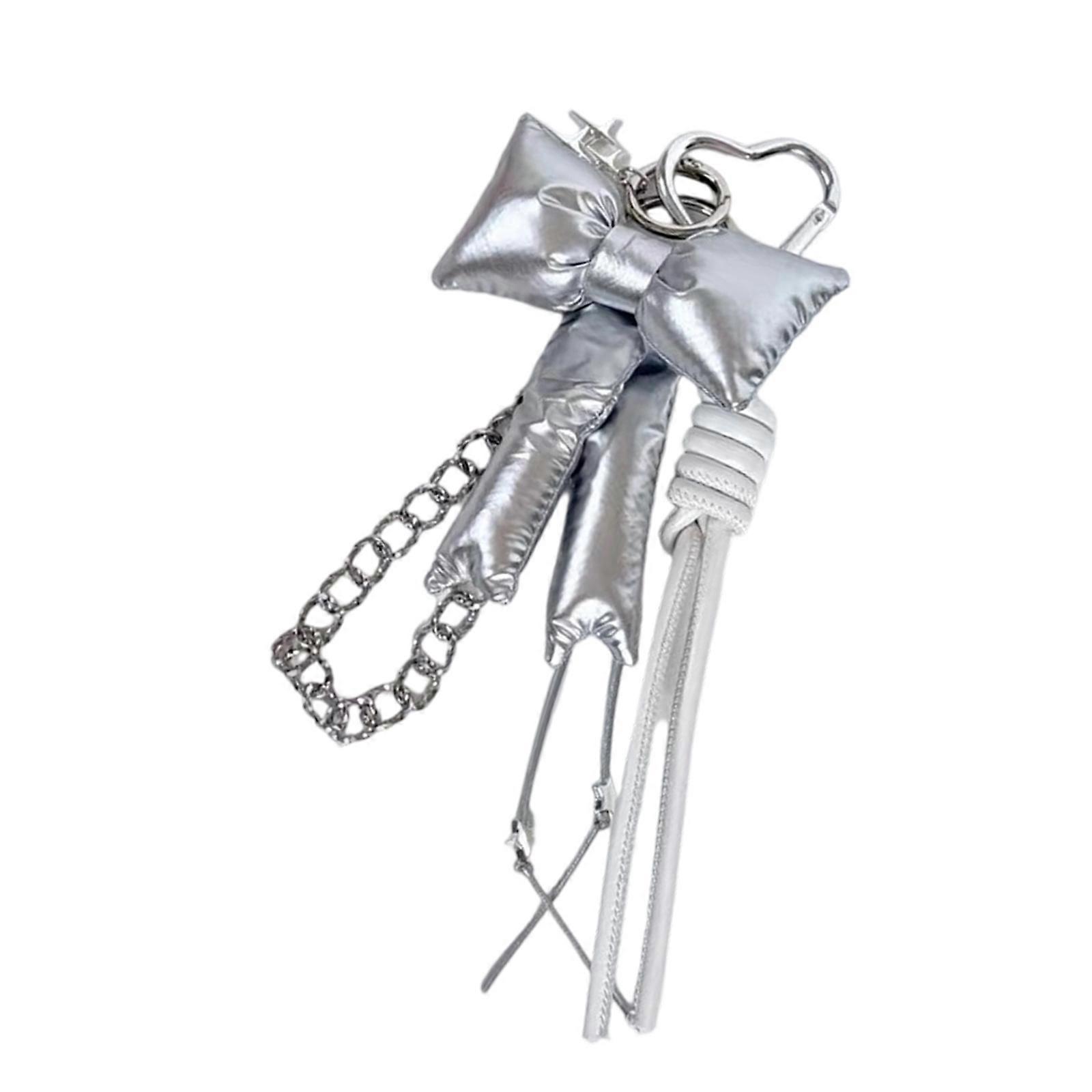 Handmade Star Key Ornament Alloy and PU Bowknot Key Holder Rope Key Accessories Suitable for Party or Room Decorating Multicolor