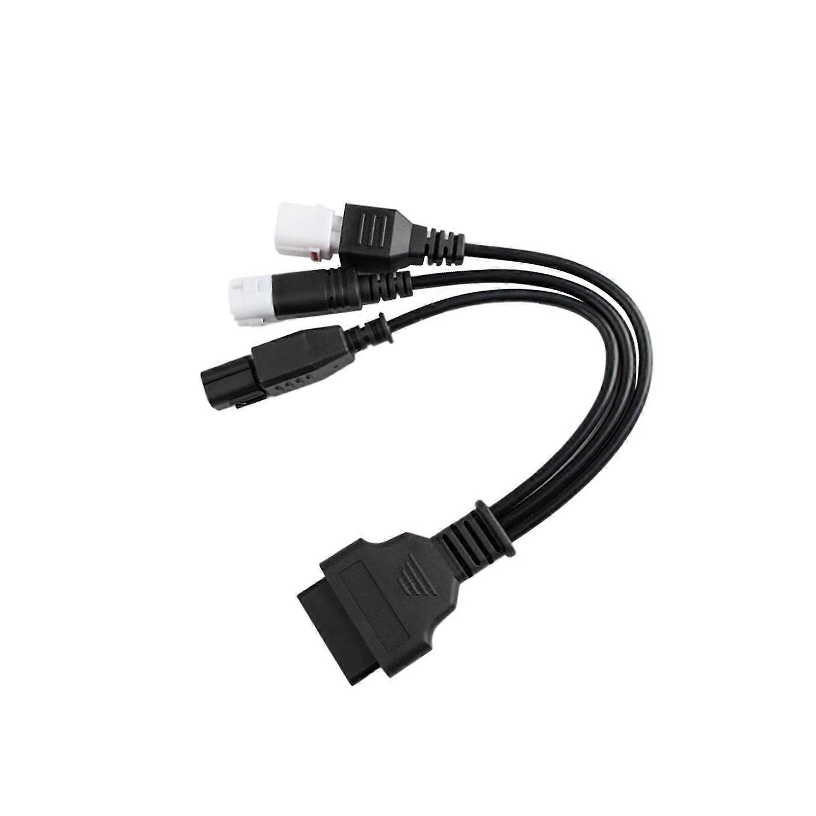 Universal Motorcycle Diagnostic Adapters 16Pin To 3 4 6Pin Connector Motorcycle Obdii Converter Easy to Use for Bikes Multicolor