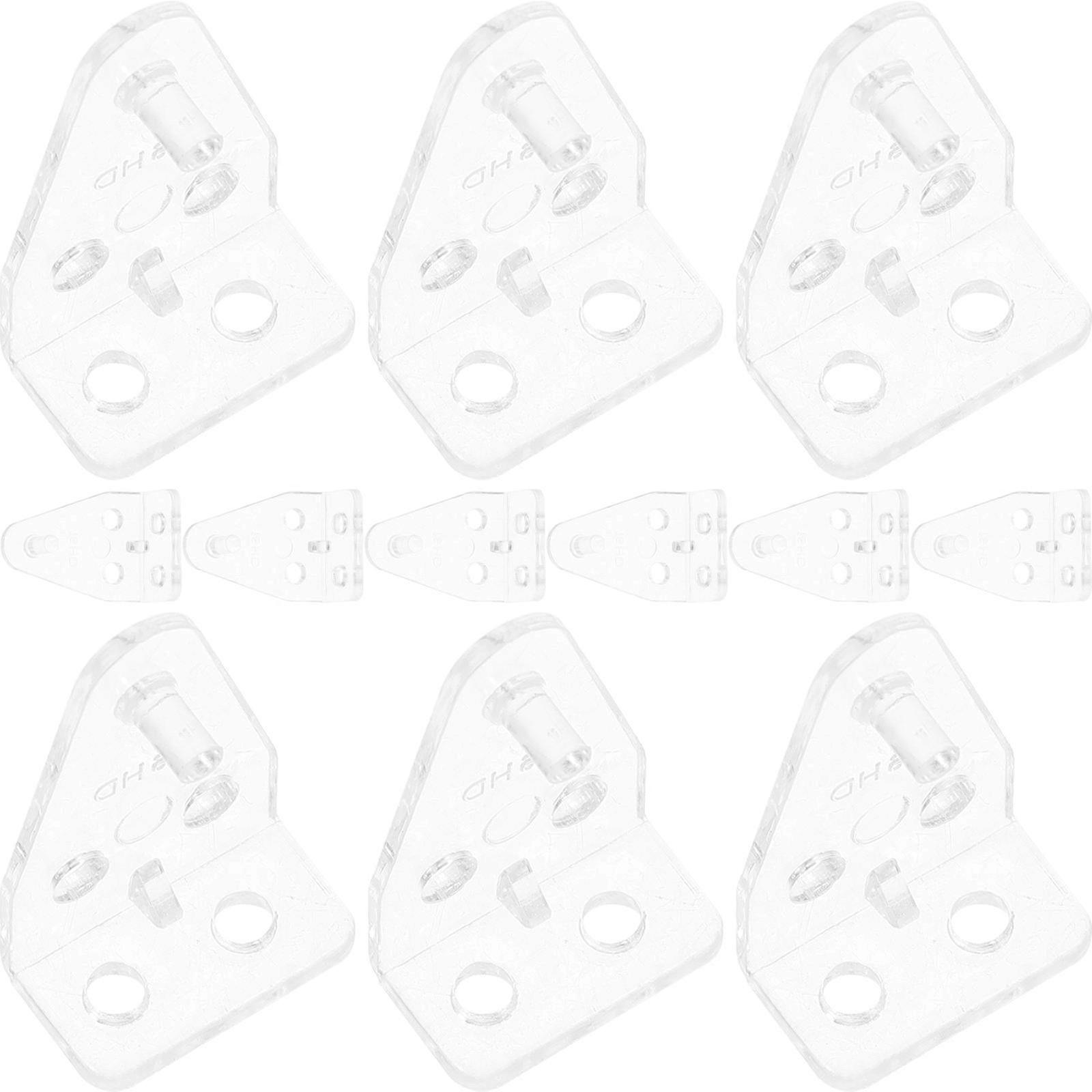Plastic Blind Hold Down Bracket for Horizontal Blinds 12Pcs Transparent