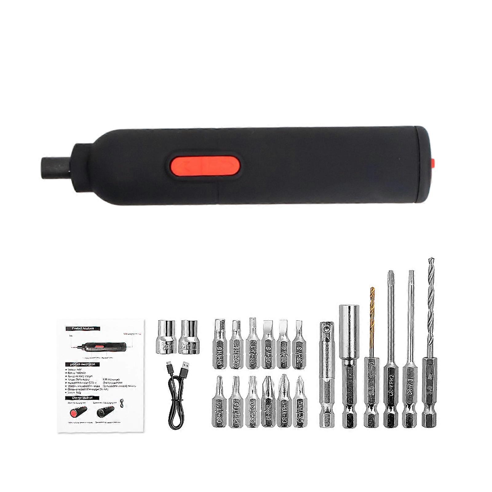 Electric Screwdriver Cordless Household Multifunctional Screwdriver Tool Set Small Electric Drill Automatic Screwdriver Multicolor