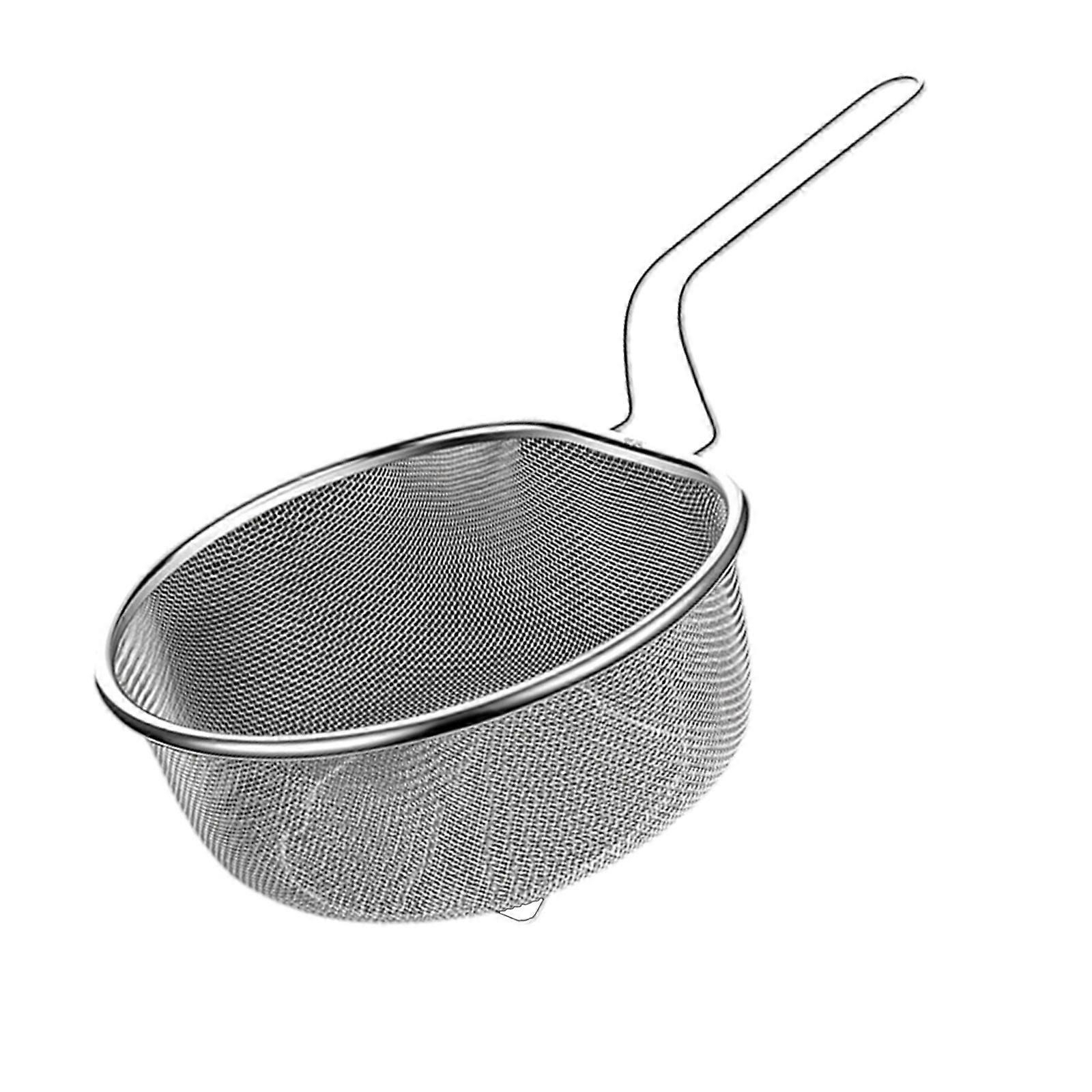 Multifuntional 304Stainless Steel Colander Frying Basket High Efficiency for Efficient Straining and Draining in Kitchen Multicolor