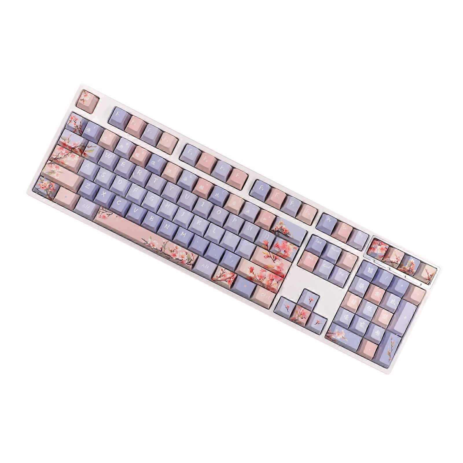 139keys Spring Rain Theme Keycaps Cherry Profile 5Sides Sublimations For Mechanical Keyboards Switches Keycap Set Multicolor