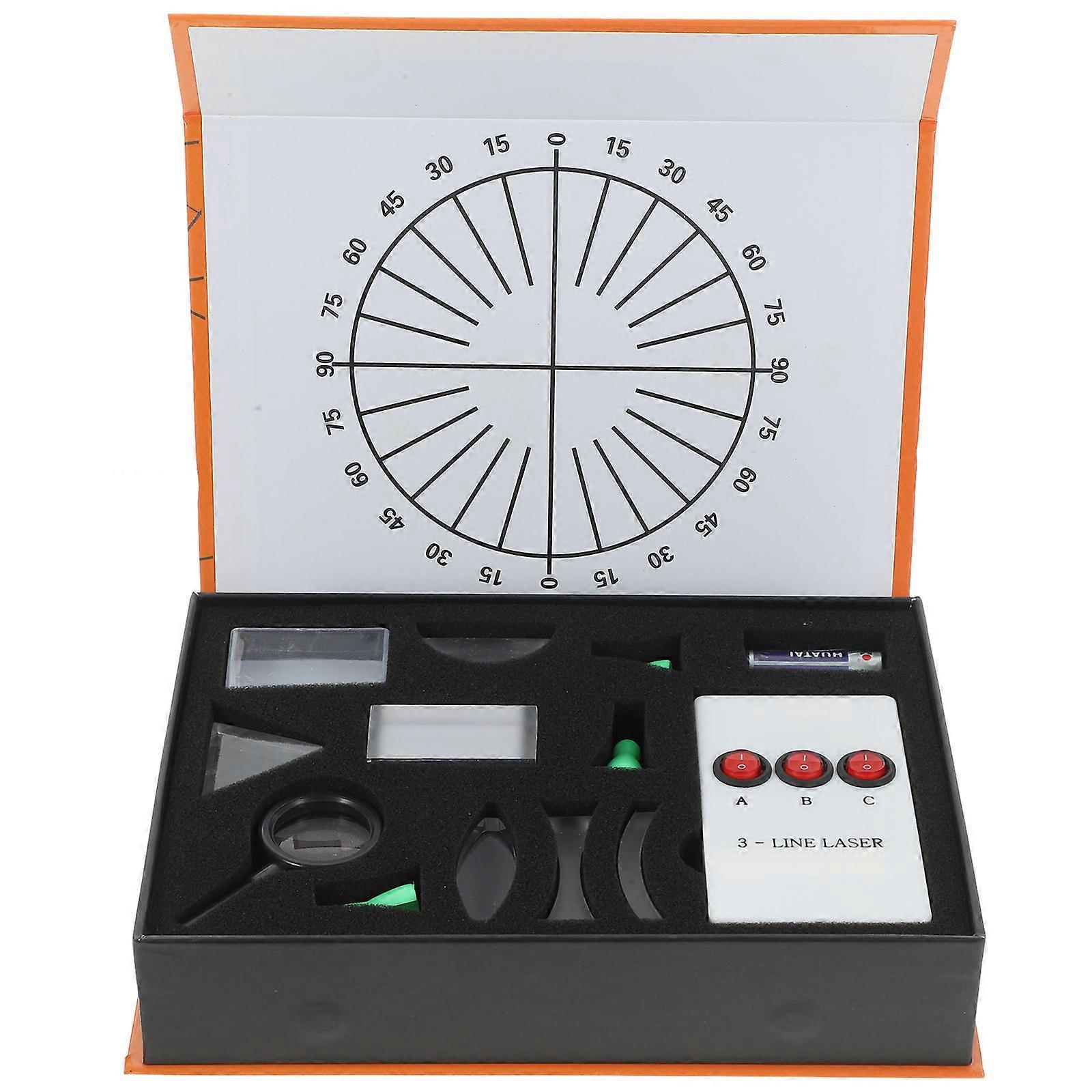 1 Set/17pcs Practical Optical Concave Convex Lens Set for Physical Optical