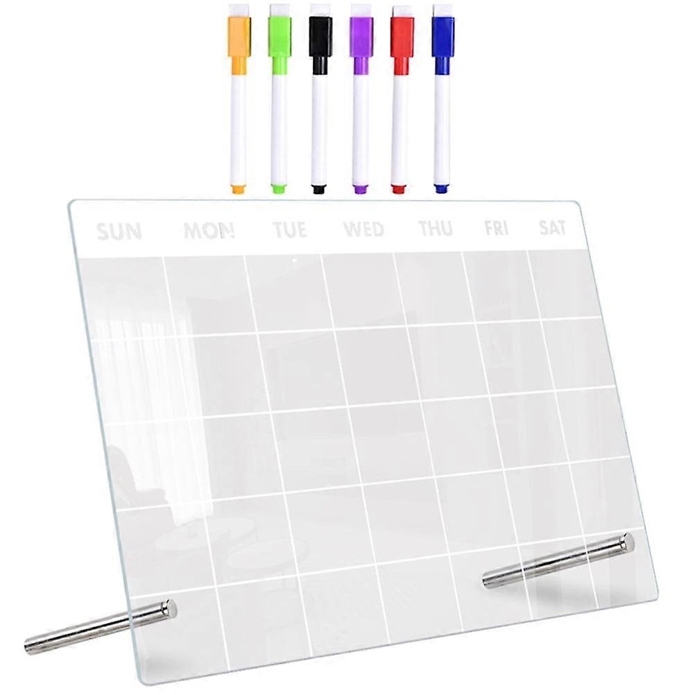 1 Set Acrylic Memo Writing Board with Pen Transparent Acrylic Message Writing Board