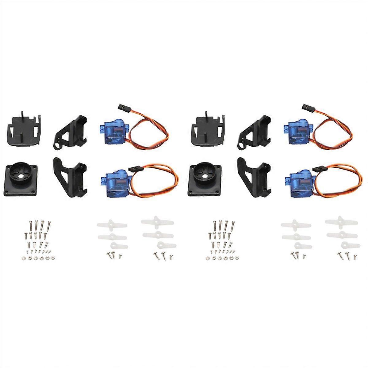 2Set Dual Axle Servo Gimbal Anti-Vibration Camera Platform Mount PTZ Pan/Tilt with 4PCS 9G Servo for
