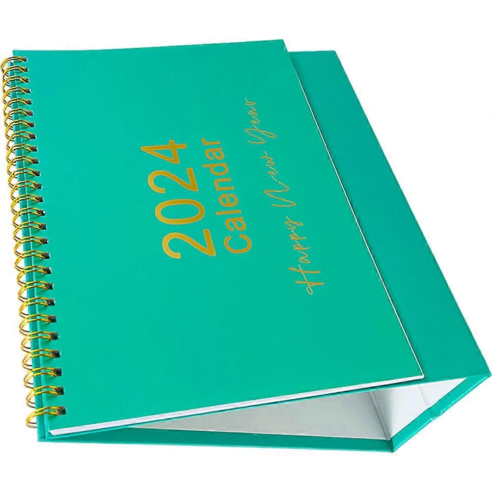 Small Desk Calendar Standing Paper Desktop Organization For Home Use Green 23X20CM 1Set