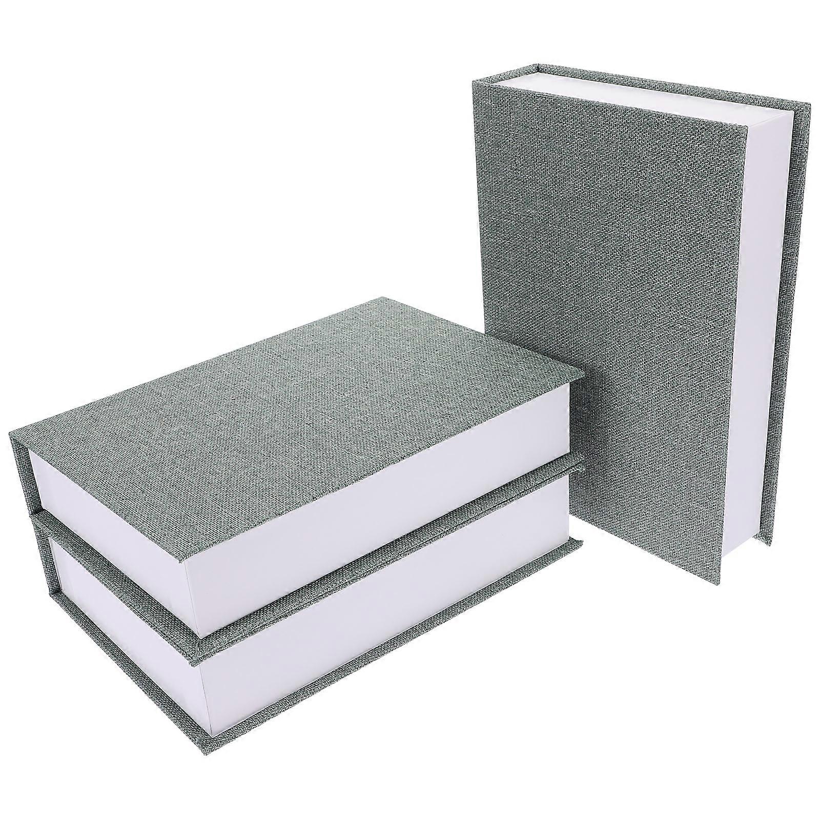 False Book Box Decorative Faux Book Storage Box with 6Pcs