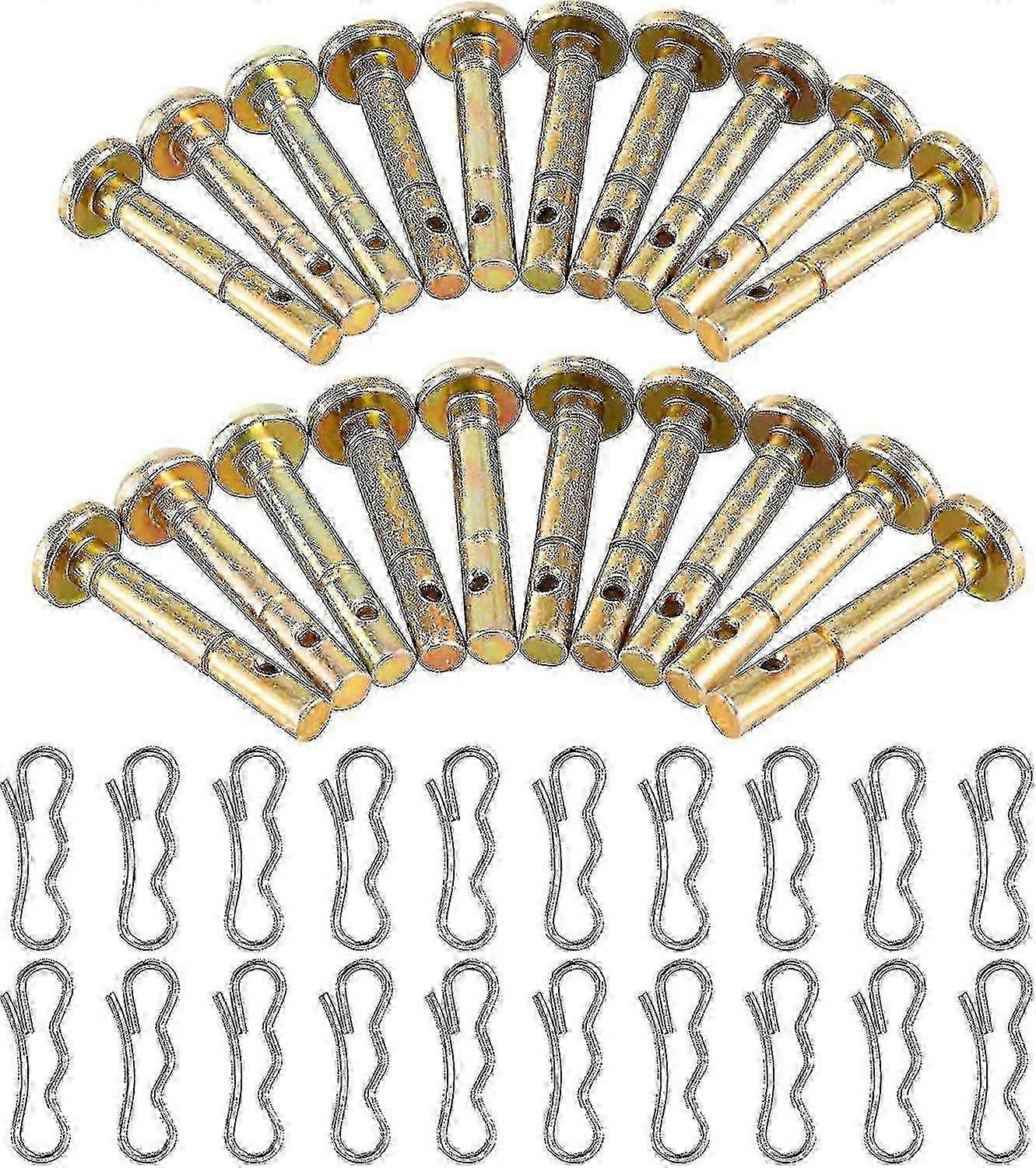 20 Pcs Shear Pins + 20 Pcs Cotter Pins For Snowblower- 738-04124 And 714-04040 Replacement Shear Pin Kits Compatible With Mtd Craftsman Cub Cadet Troy