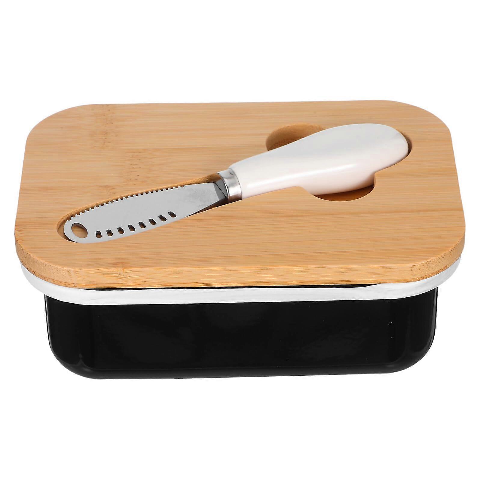 Stainless Steel Butter Dish with Lid and Freshness Seal for Countertop and Fridge