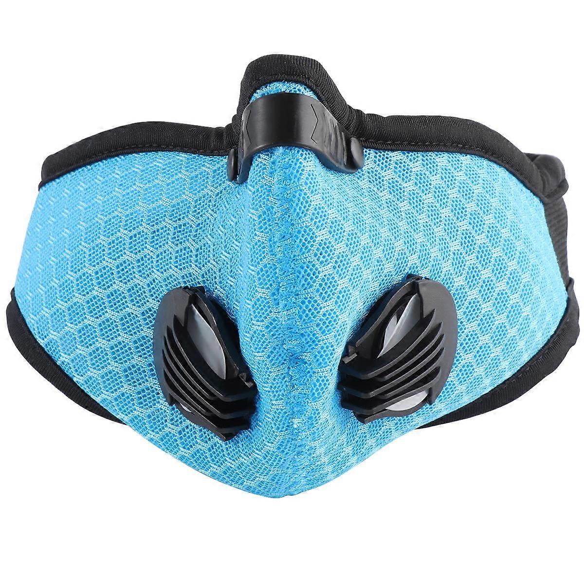 Cycling Mask for Dustproof with Extra Filter Cotton Sheet Blue