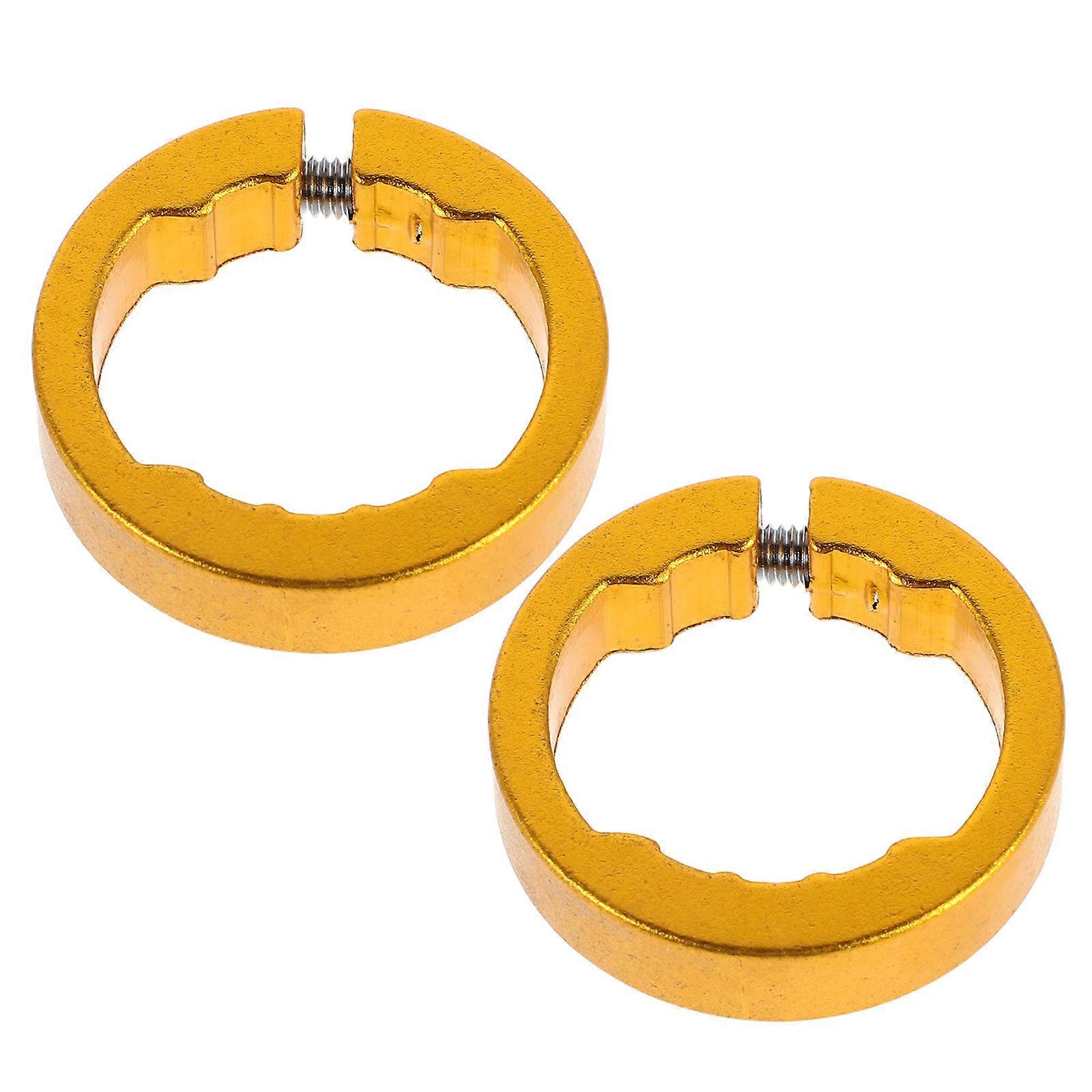 Bike Handlebar Ring for Fixing Grips Securely 2Pcs Golden