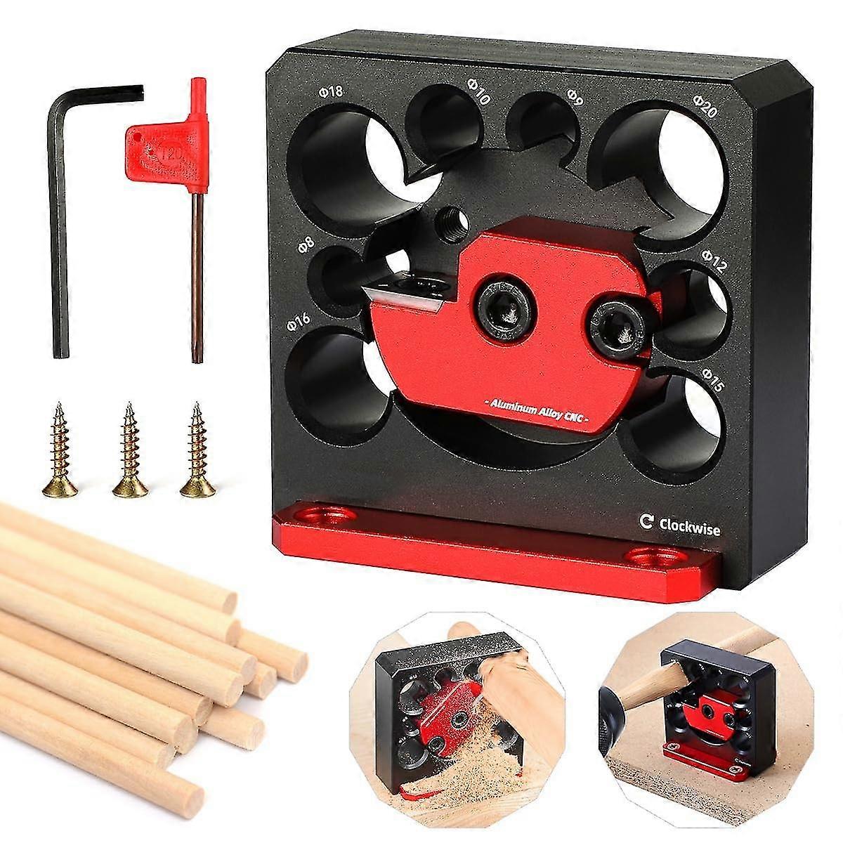 Adjustable Drill Jig Kit for Wooden Rods - Precision Woodworking Tool, DIY Crafting