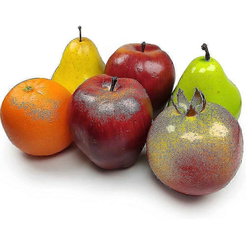 6-Piece Artificial Fruit Set for Christmas Decor