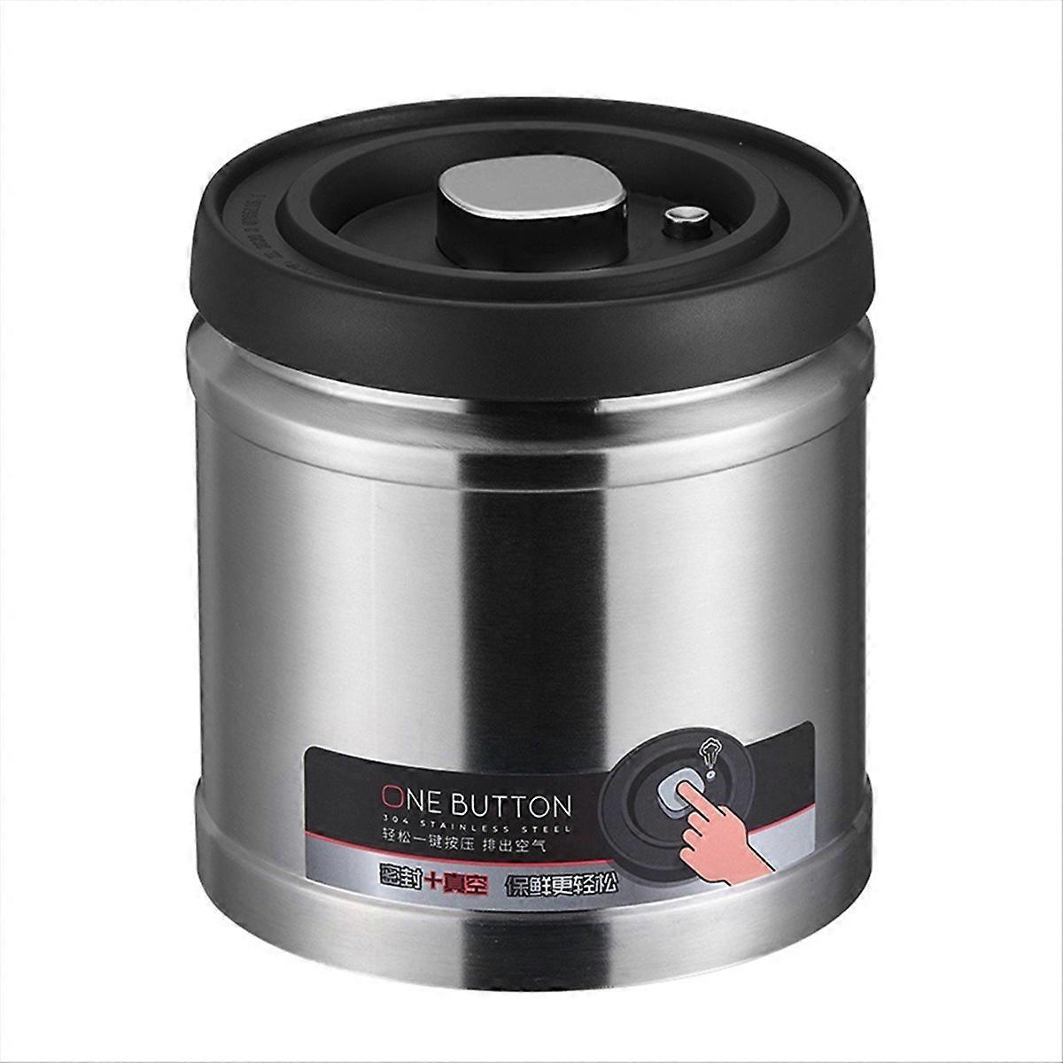 Grain Storage Tank, Moisture-Proof Stainless Steel Storage Box,1600ml