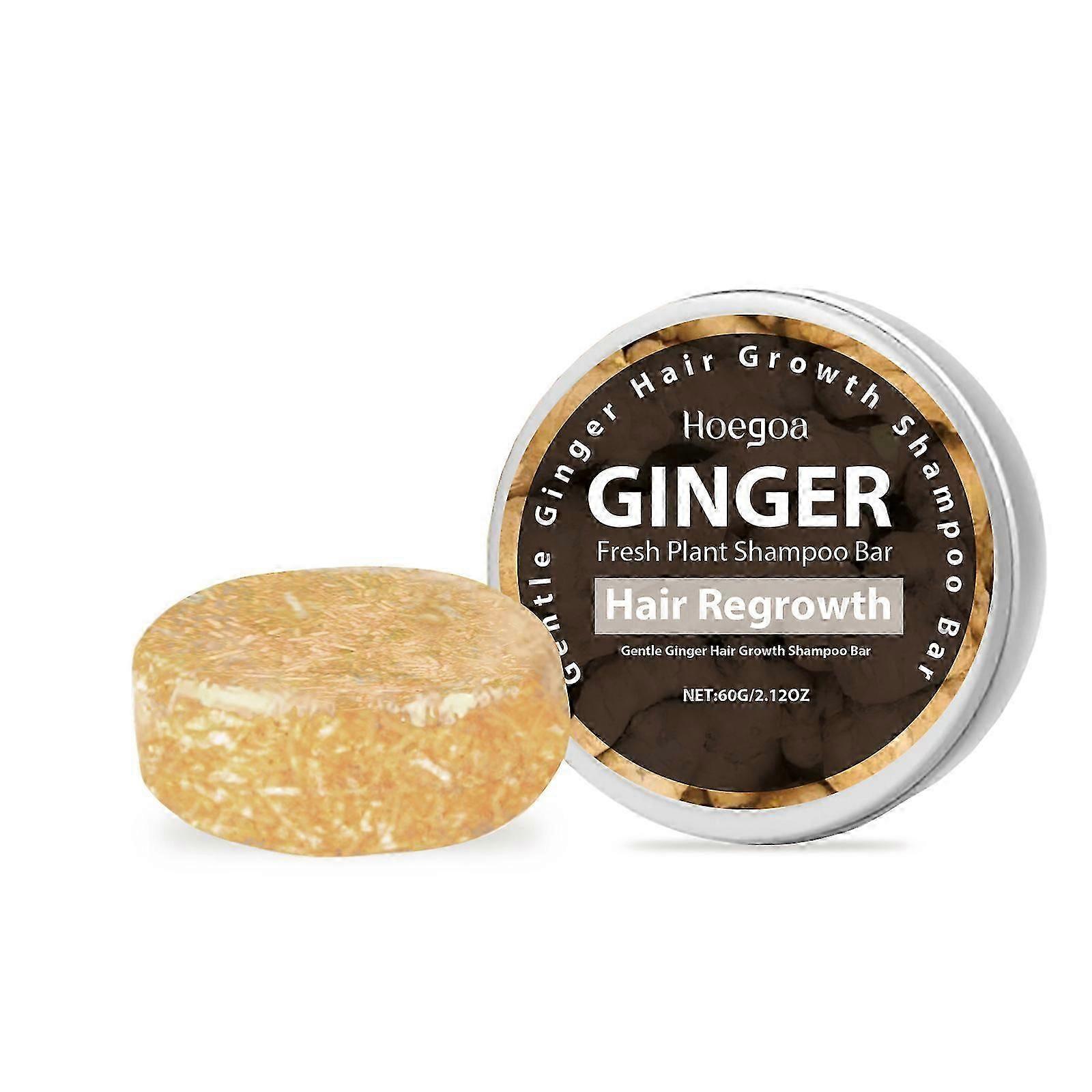 Ginger Shampoo Soap - Nourishing Daily Scalp Cleanser for Frizzy Hair, Softens & Adds Shine