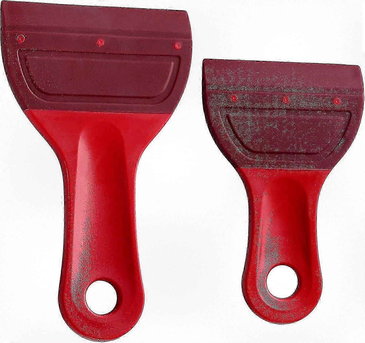 2 Pieces Small Soft Rubber Blade Squeegee for Screen Printing, Self-Adhesive Stencil Painting Tool for Applying Chalk Paste or Ink