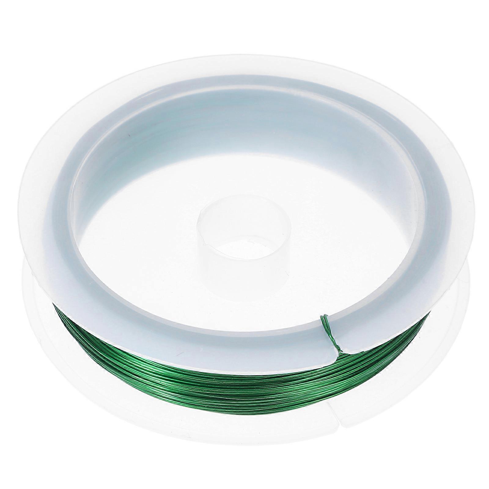 Green Iron Wire for Binding and Stringing DIY Flower Bouquet Jewelry Beads Craft Project 0.5mm in Width 40m in Length